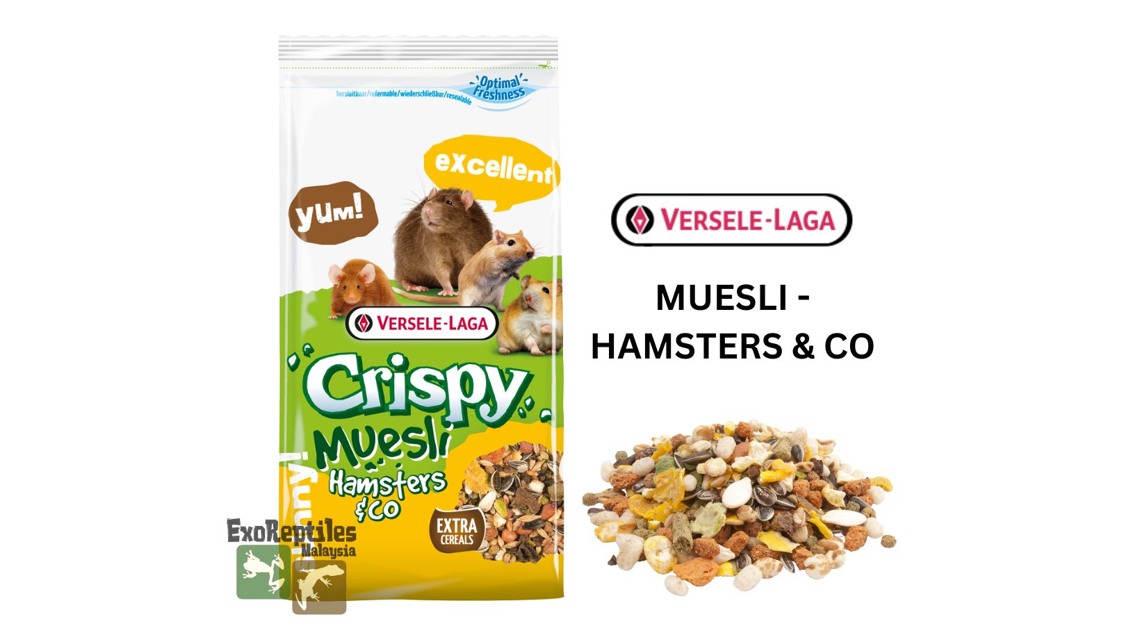 Versele-Laga Crispy Muesli, Hamster Food Mix, Repacked, 80g